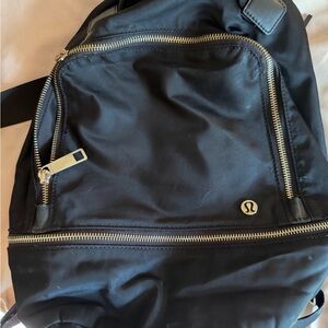 lululemon athletica Black Backpack with Silver Accents
